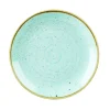 Assiette coupe plate rond bleu porcelaine vitrifiée Ø 28,8 cm Stonecast Duck Egg - CHURCHILL Best