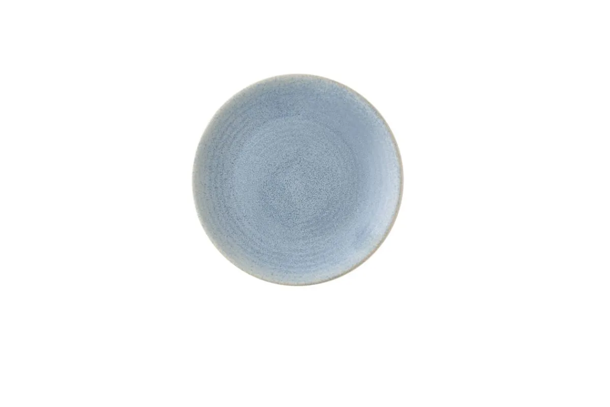Assiette coupe plate rond bleu grès émaillé Ø 22,9 cm Evo Azure - DUDSON Outlet