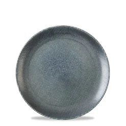 Assiette coupe plate rond bleu porcelaine vitrifiée Ø 16,5 cm Astro - CHURCHILL Discount