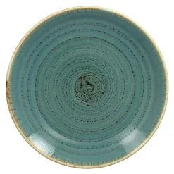 RAK Assiette coupe plate rond bleu porcelaine vitrifiée Ø 17,9 cm Twirl Best
