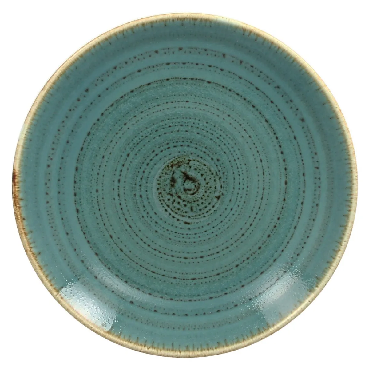RAK Assiette coupe plate rond bleu porcelaine vitrifiée Ø 17,9 cm Twirl Best