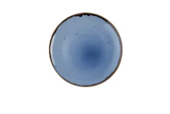 DUDSON Assiette coupe plate rond bleu indigo porcelaine vitrifiée Ø 26 cm Harvest Discount
