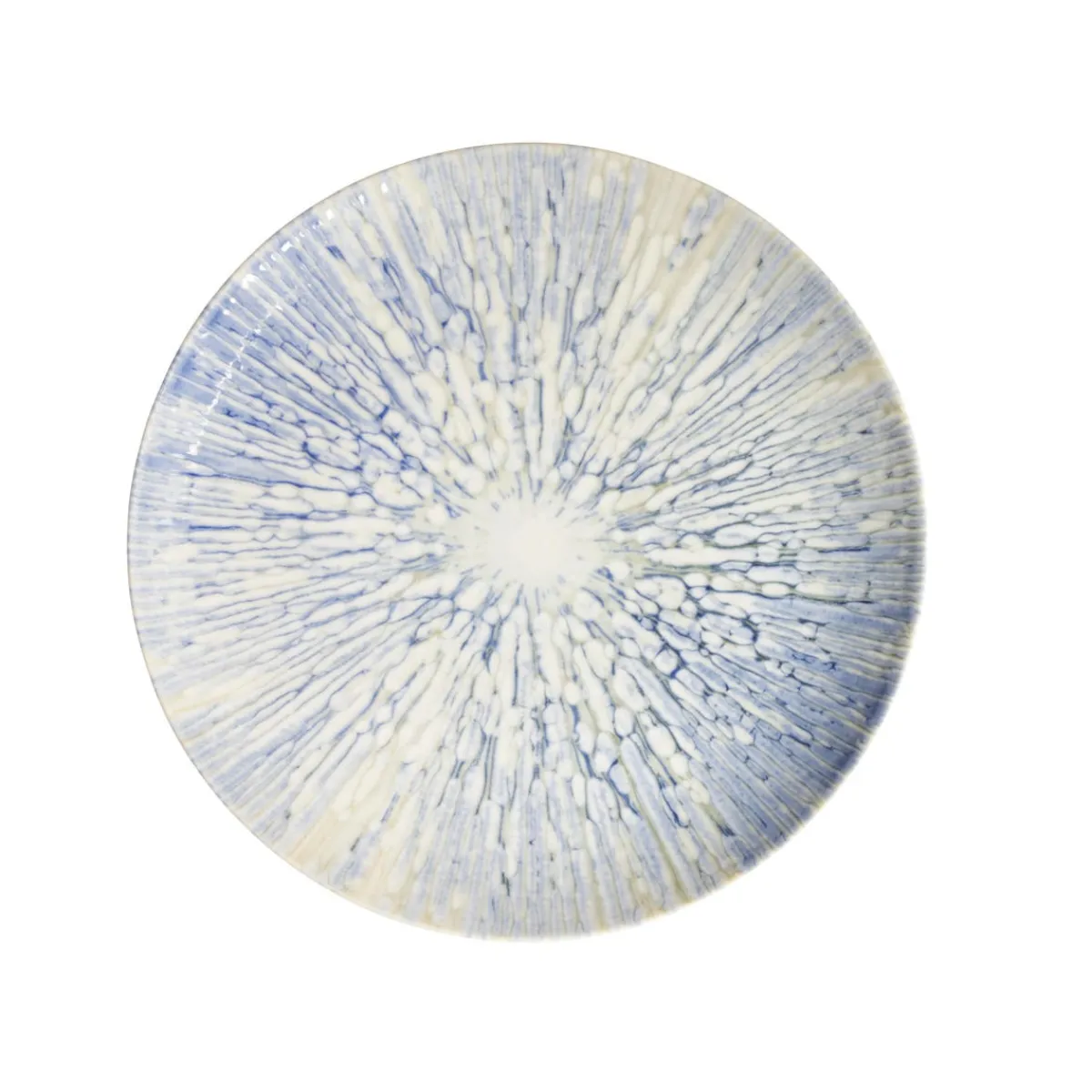 Assiette coupe plate rond bleu porcelaine Ø 26 cm Coral - ESSENTIALS COLLECTION