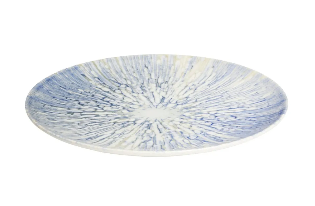 Assiette coupe plate rond bleu porcelaine Ø 26 cm Coral - ESSENTIALS COLLECTION