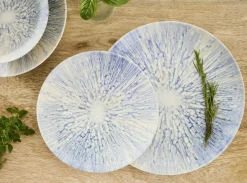 Assiette coupe plate rond bleu porcelaine Ø 26 cm Coral - ESSENTIALS COLLECTION