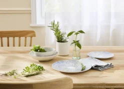 Assiette coupe plate rond bleu porcelaine Ø 26 cm Coral - ESSENTIALS COLLECTION