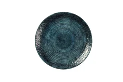 Assiette coupe plate rond bleu porcelaine vitrifiée Ø 21,7 cm Chroma - CHURCHILL