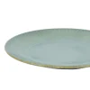 ACCOLADE Assiette coupe plate rond bleu vert grès émaillé Ø 27 cm Lotus Hot