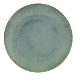 ACCOLADE Assiette coupe plate rond bleu vert grès émaillé Ø 27 cm Lotus Hot