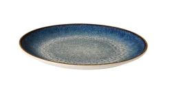 Assiette coupe plate rond bleu foncé porcelaine Ø 21 cm Seablue - ACCOLADE Clearance
