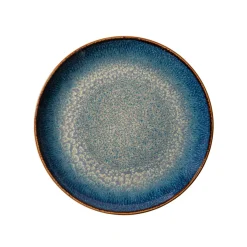 Assiette coupe plate rond bleu foncé porcelaine Ø 21 cm Seablue - ACCOLADE Clearance