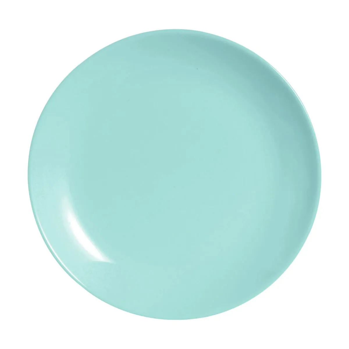 LUMINARC Assiette coupe plate rond bleu verre opal Ø 19 cm Diwali