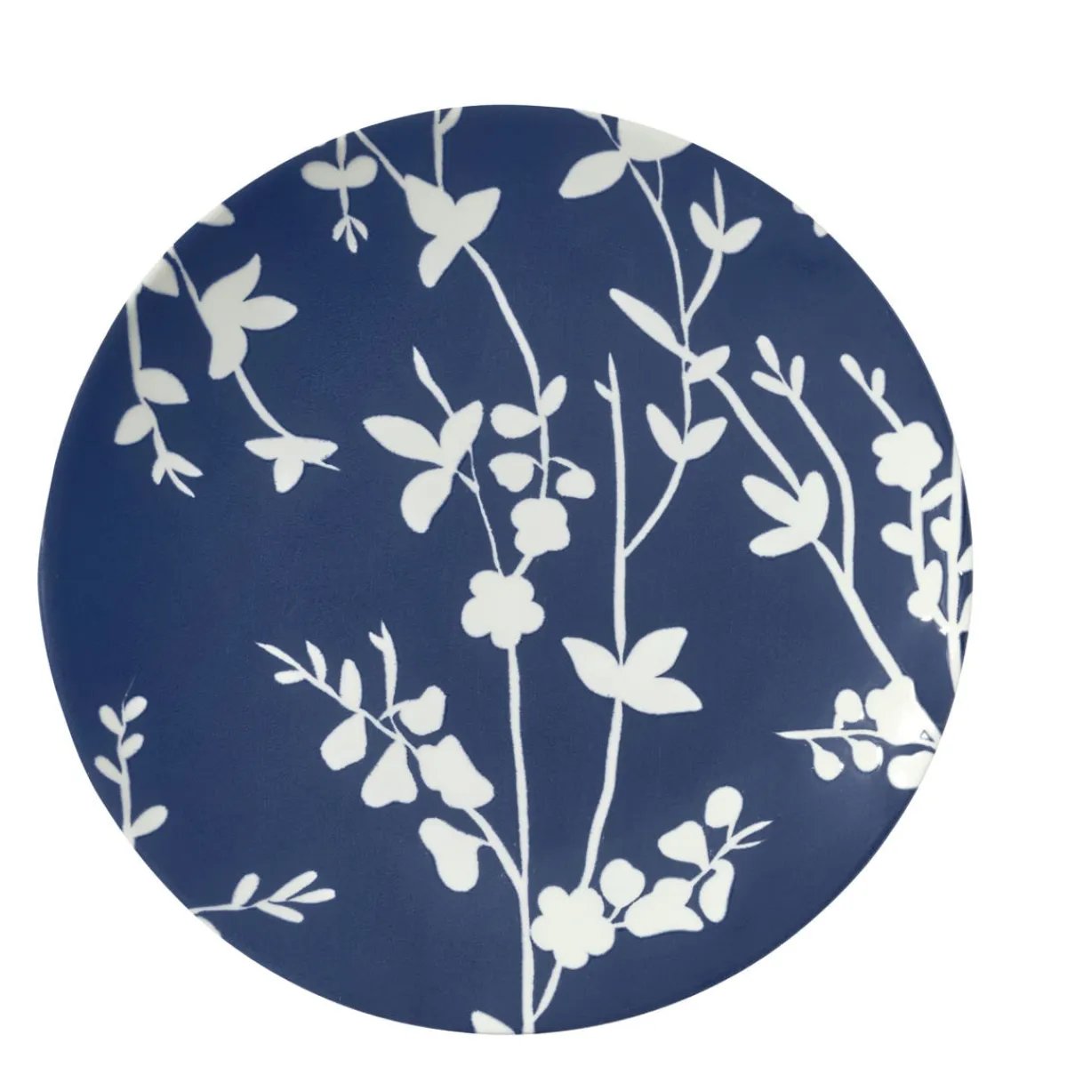 Assiette coupe plate rond bleu porcelaine Ø 26 cm Flora - ESSENTIALS COLLECTION Best