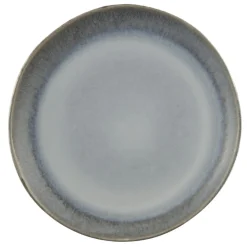 Assiette coupe plate rond bleu glacier grès émaillé Ø 27 cm Snow - PRO.MUNDI Clearance