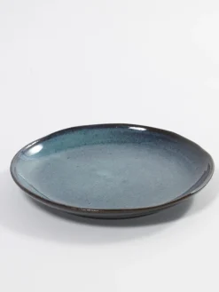 Assiette coupe plate rond bleu terre cuite Ø 22 cm Aqua - SERAX Clearance