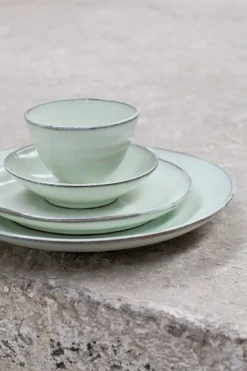 Assiette coupe plate rond bleu terre cuite Ø 22 cm Aqua - SERAX Clearance