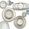 Assiette coupe plate rond bleu grès émaillé Ø 20,5 cm Shadow - MEDARD DE NOBLAT Online
