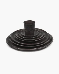 Assiette coupe plate rond ébène grès émaillé Ø 30,5 cm La Mère - SERAX Online
