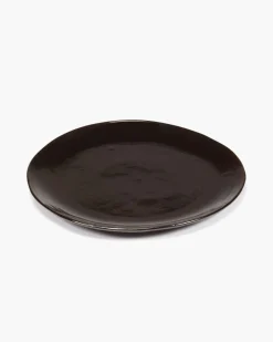 Assiette coupe plate rond ébène grès émaillé Ø 30,5 cm La Mère - SERAX Online