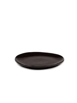 SERAX Assiette coupe plate rond ébène grès émaillé Ø 25 cm La Mère Discount