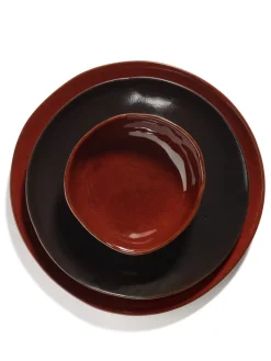 SERAX Assiette coupe plate rond ébène grès émaillé Ø 27 cm La Mère Best