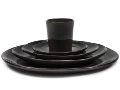 SERAX Assiette coupe plate rond ébène grès émaillé Ø 27 cm La Mère Best