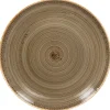 RAK Assiette coupe plate rond brun porcelaine vitrifiée Ø 30,7 cm Twirl New