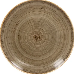 RAK Assiette coupe plate rond brun porcelaine vitrifiée Ø 30,7 cm Twirl New