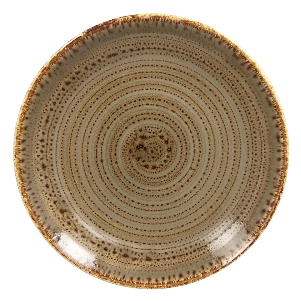 RAK Assiette coupe plate rond brun porcelaine vitrifiée Ø 15 cm Twirl Best