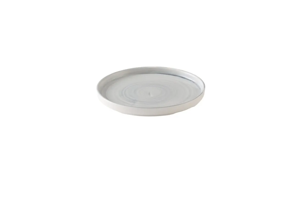 Assiette coupe plate rond Canvas grey porcelaine vitrifiée Ø 16 cm Stonecast Canvas - CHURCHILL Outlet
