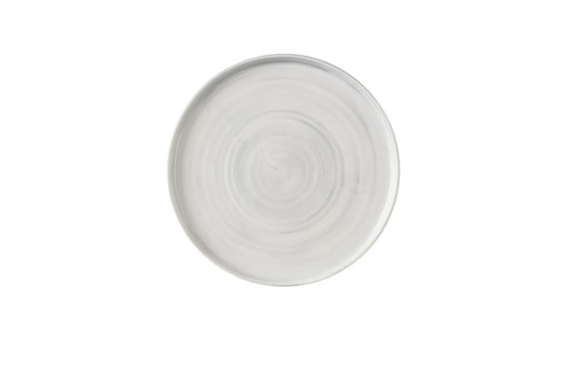Assiette coupe plate rond Canvas grey porcelaine vitrifiée Ø 16 cm Stonecast Canvas - CHURCHILL Outlet
