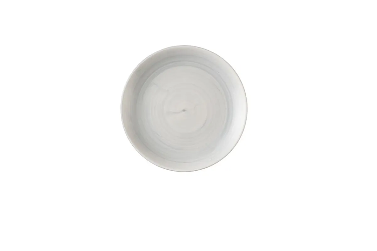 CHURCHILL Assiette coupe plate rond Canvas grey porcelaine vitrifiée Ø 16,5 cm Stonecast Canvas