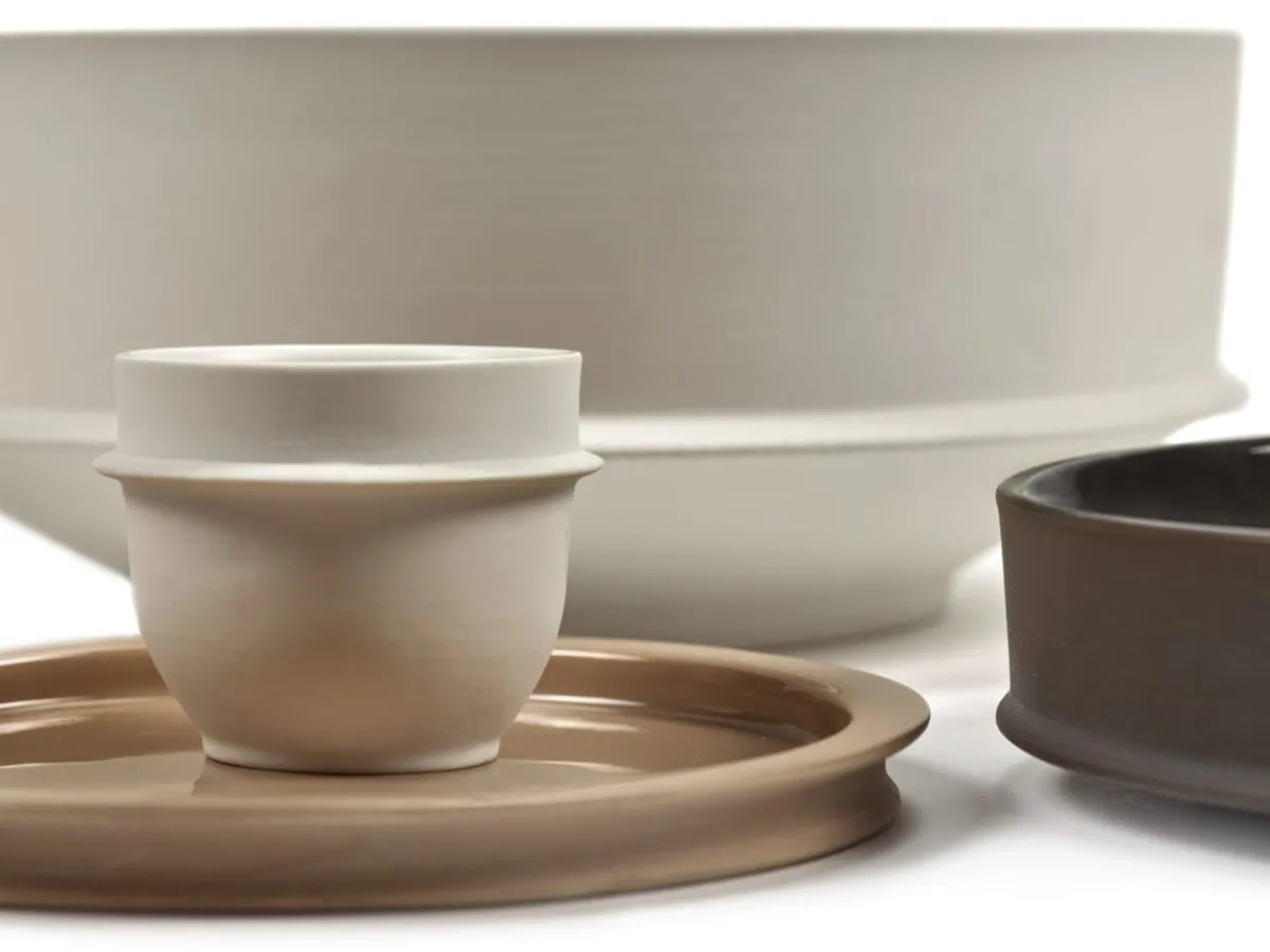 Assiette coupe plate rond Clay porcelaine Ø 17 cm Dune - SERAX Sale