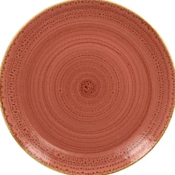 Assiette coupe plate rond coral porcelaine vitrifiée Ø 30,7 cm Twirl - RAK New