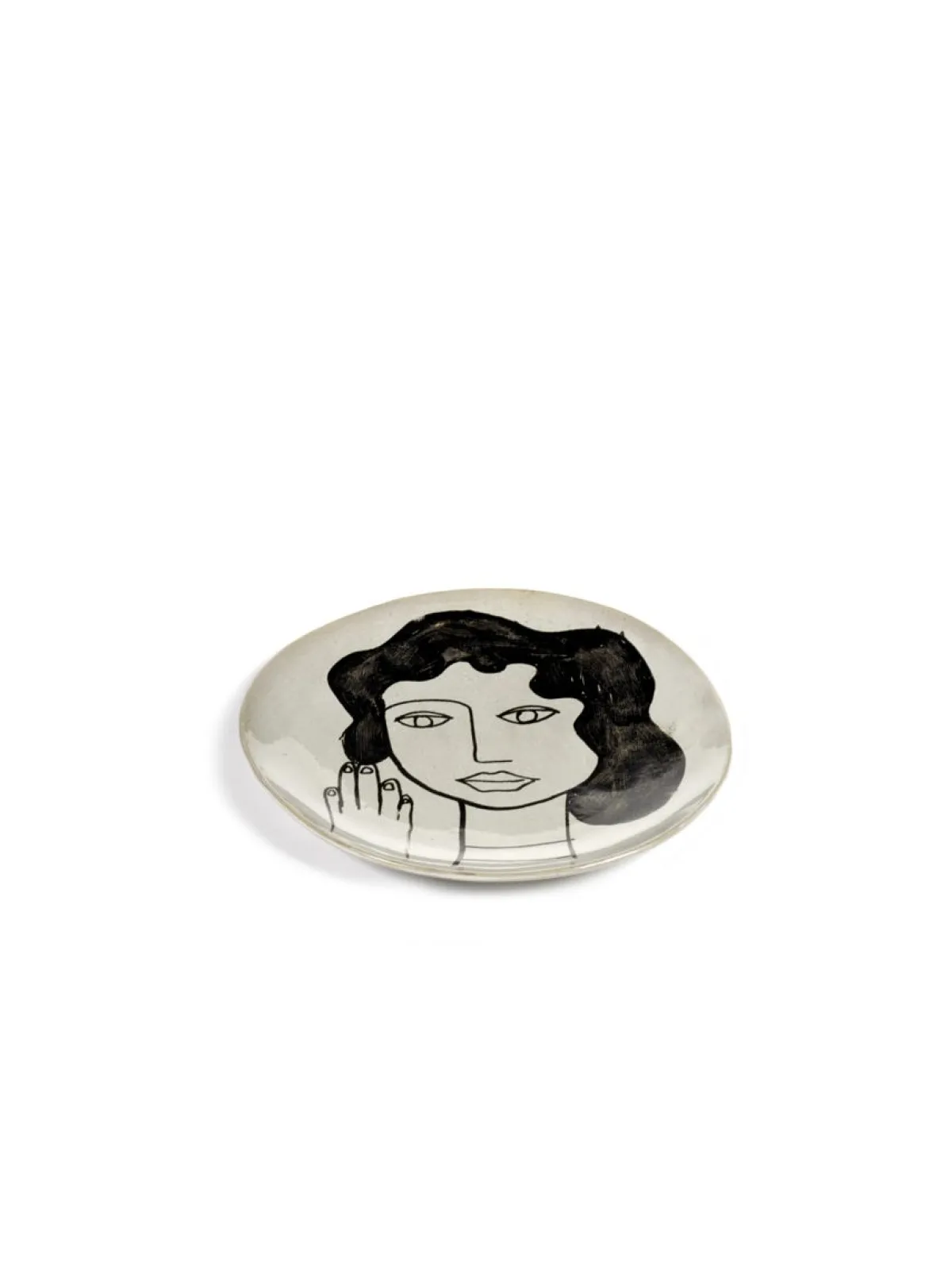 Assiette coupe plate rond écru grès émaillé Ø 20 cm La Mère - SERAX Best