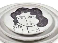 Assiette coupe plate rond écru grès émaillé Ø 20 cm La Mère - SERAX Best