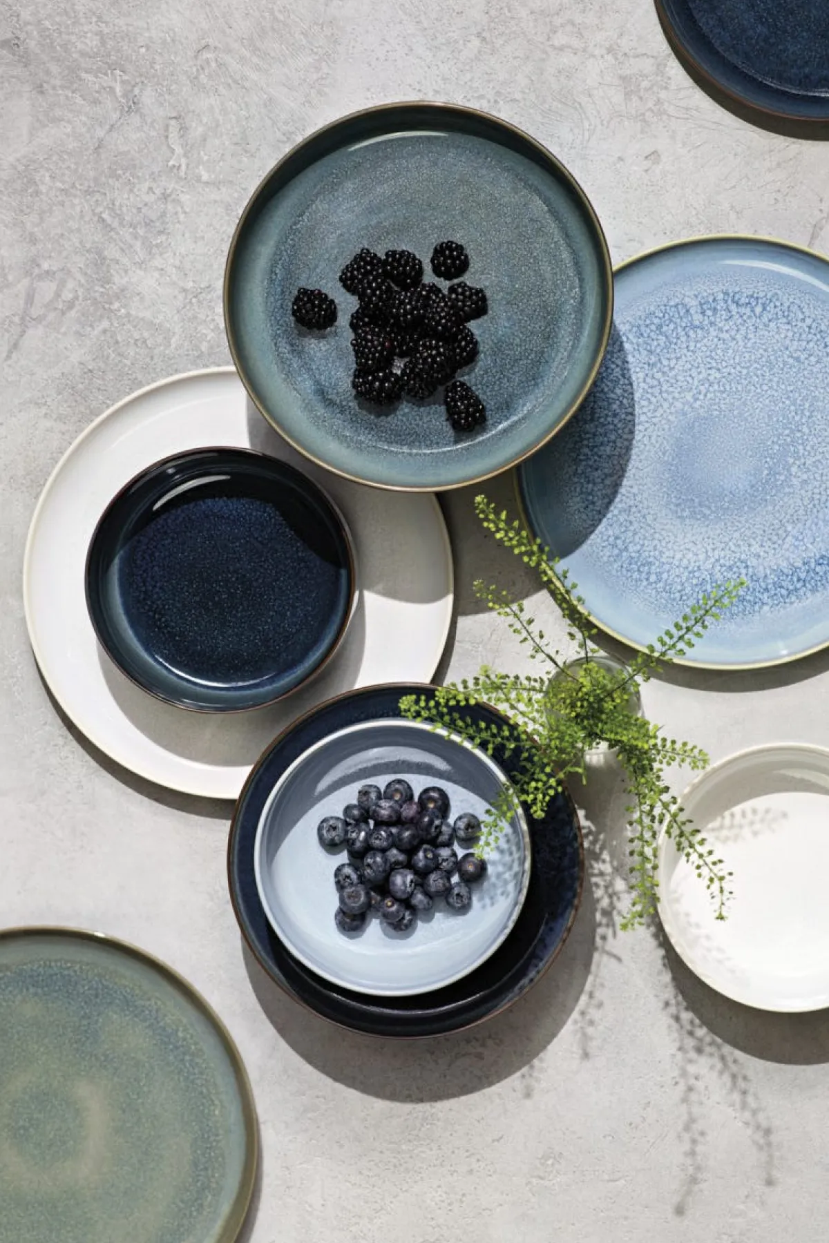 Assiette coupe plate rond denim bleu porcelaine Ø 29 cm Crafted - VILLEROY & BOCH