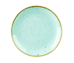 Assiette coupe plate rond duck egg porcelaine vitrifiée Ø 27 cm Evolve Stonecast - CHURCHILL Clearance