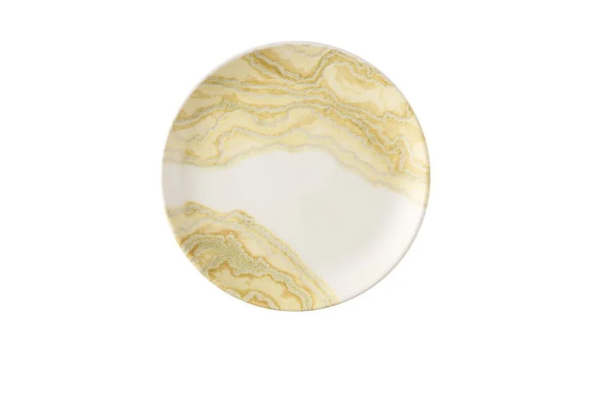 Assiette coupe plate rond Gold porcelaine vitrifiée Ø 28,8 cm Tide - CHURCHILL