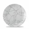 CHURCHILL Assiette coupe plate rond gris porcelaine vitrifiée Ø 21,7 cm Kintsugi Pearl Grey Discount