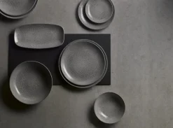 Assiette coupe plate rond gris porcelaine vitrifiée Ø 21,7 cm Evo Origins - DUDSON Clearance