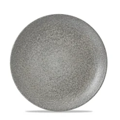 Assiette coupe plate rond gris porcelaine vitrifiée Ø 21,7 cm Evo Origins - DUDSON Clearance