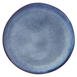 Assiette coupe plate rond gris grès émaillé Ø 27 cm Galaxy - PRO.MUNDI New