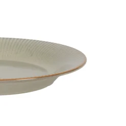 PRO.MUNDI Assiette coupe plate rond gris bleu porcelaine Ø 23,5 cm Serena Outlet
