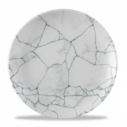 Assiette coupe plate rond gris porcelaine vitrifiée Ø 26 cm Kintsugi Pearl Grey - CHURCHILL Hot