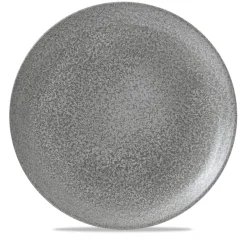 Assiette coupe plate rond gris porcelaine vitrifiée Ø 26 cm Evo Origins - DUDSON