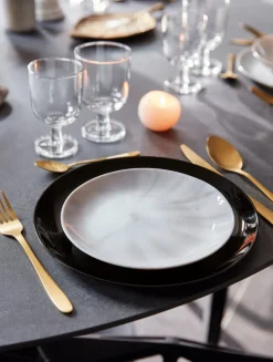 LUMINARC Assiette coupe plate rond gris verre opal Ø 19 cm Diwali Online