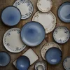 Assiette coupe plate rond Ink porcelaine vitrifiée Ø 26 cm Harvest Mediterranean - DUDSON Online