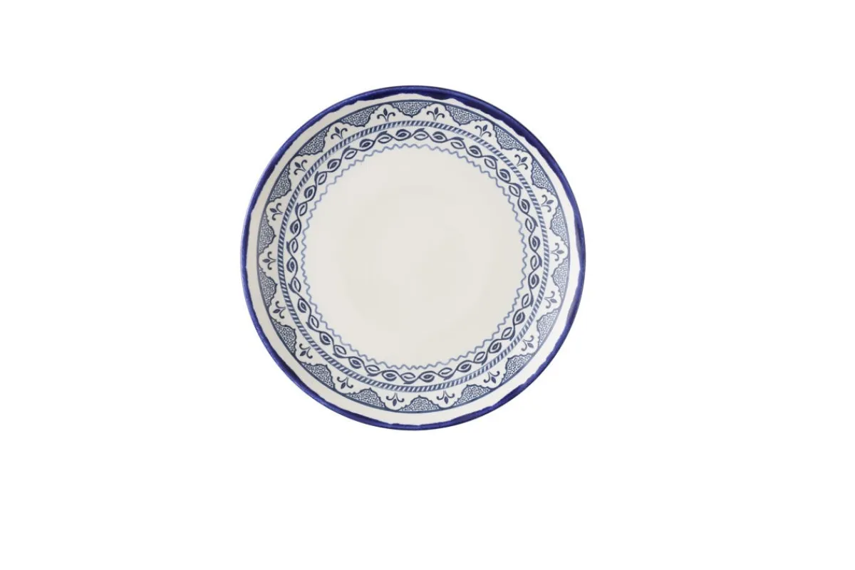 DUDSON Assiette coupe plate rond Ink porcelaine vitrifiée Ø 26 cm Harvest Mediterranean Moresque Hot