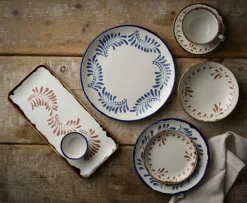 DUDSON Assiette coupe plate rond Ink porcelaine vitrifiée Ø 16 cm Harvest Mediterranean Online